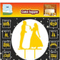 Baking Set Mirror Finshing Acrylic Couples Cake Topper Shouded Couple