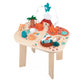 Janod Dino - Dinosaur Activity Table - 8 Activities In One - Includes Push Track, Stacking Toys, Bead Maze, And Gears - Ages 12 Months+ - J05825