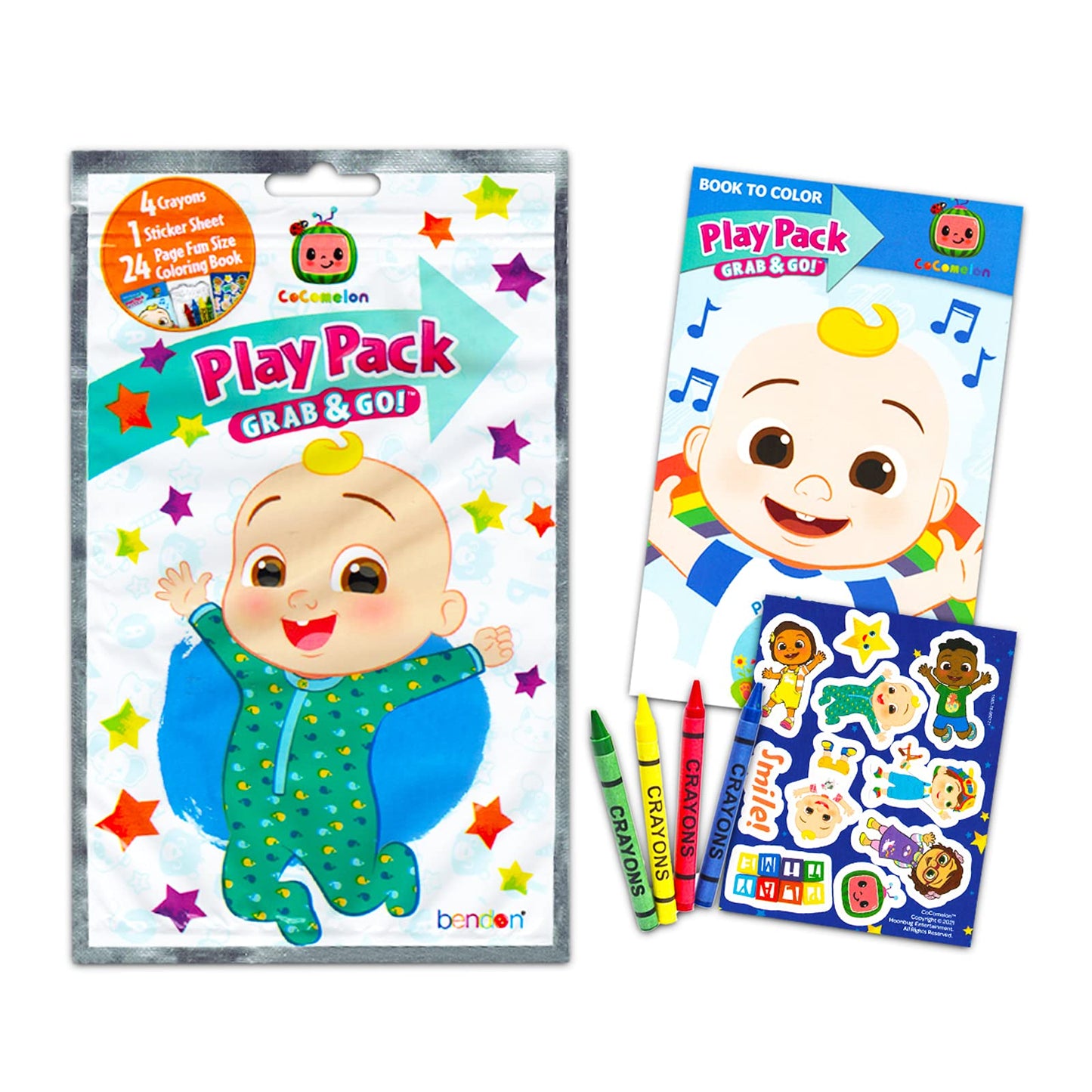 Bendon Cocomelon Paint with Water Set - Reusable Mess-Free Art Kit for Kids with Coloring Book, Stickers & Surprise Brush
