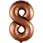 Giant, Coffee Brown 8 Balloon Number - 40 Inch, Brown 8 Birthday Balloon | 8Th Birthday Decorations For Boy, Girls | Safari Theme Party Decorations | 8 Year Old Balloon For 8Th Birthday Party Supplies