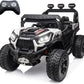 Sopbost 24V 7Ah Ride On Toys For Big Kids Ride On Car With Remote Control Battery Powered 4X4 Electric Vehicle Kids Utv, Eva Tires Wheels, Music Play, White