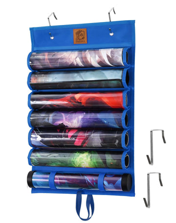Kabinka Playmat Storage Bag, Hanging Organizer Case For Mtg Playmats With 2 Hooks, Fits 6+1 Card Game Mat Tube With Transparent