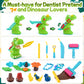 PLAY Dinosaur Clay Sets for Ages Kids 4-8 - Color Dough Toys with Dentist Play Set, 15 Dough Tool Set with Volcano, Dinosaur Foo