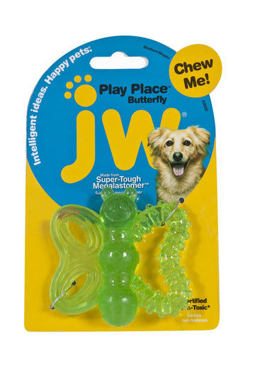 JW Play Place Rubber Butterfly Chew Toy - Small Size