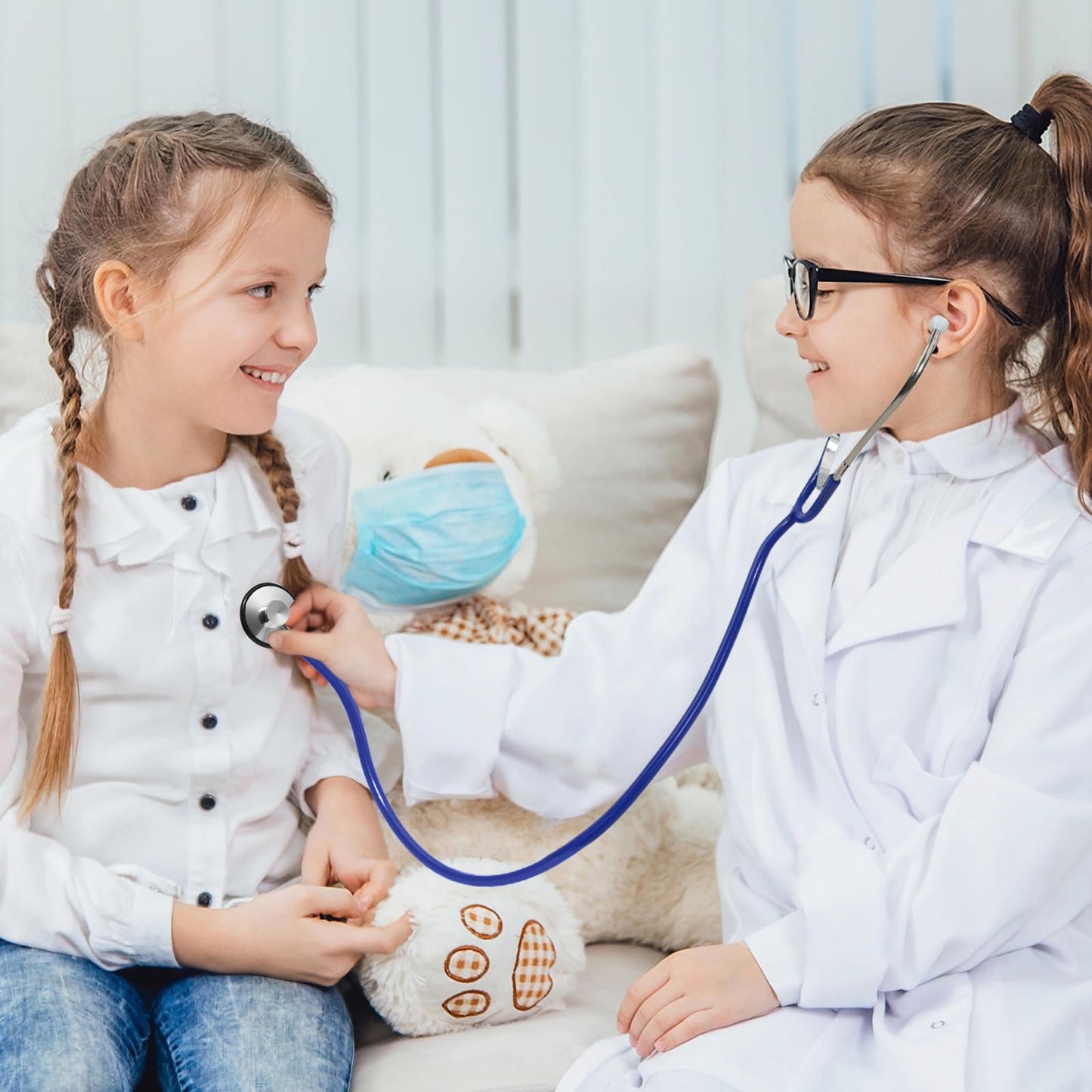 Kids Stethoscope Toy, Real Working Nursing Stethoscope for Kids, Play Doctor Toy for Toddler, Girls Boys Doctor Nurse Cosplay Co