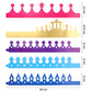 Chinco 38 Pieces Paper Crowns Princess Prince Hats Birthday Party Crowns Craft Jewels Gem Number Letter Sticker For Diy Classroom Decor