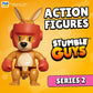 Stumble Guys Series 2 | Articulated Action Figure - 4.5 Collectible Toy | 1-Pack Window Display Box with Hidden Stickers | 4 Unique Characters to Collect (Boxing Roo)