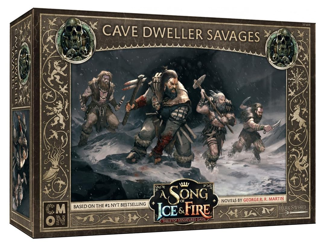 CMON A Song of Ice and Fire Tabletop Miniatures Cave Dweller Savages Unit Box - Enhance Your Army! Strategy Game for mature-themeds  Ages 14+  2+ Players  45-60 Minute Playtime  Made by CMON