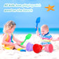 Didaey 65 Set 130 Pcs Beach Sand Buckets and Shovels, Include 65 Sand Pail Bucket 6 Colors with Castle Design Inside and 65 Shov