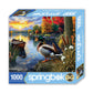 Springbok 1000 Piece Jigsaw Puzzle - Mallard Morning Glow - Unique Cut Cardboard - 24x30 inches - Model 33-11314
