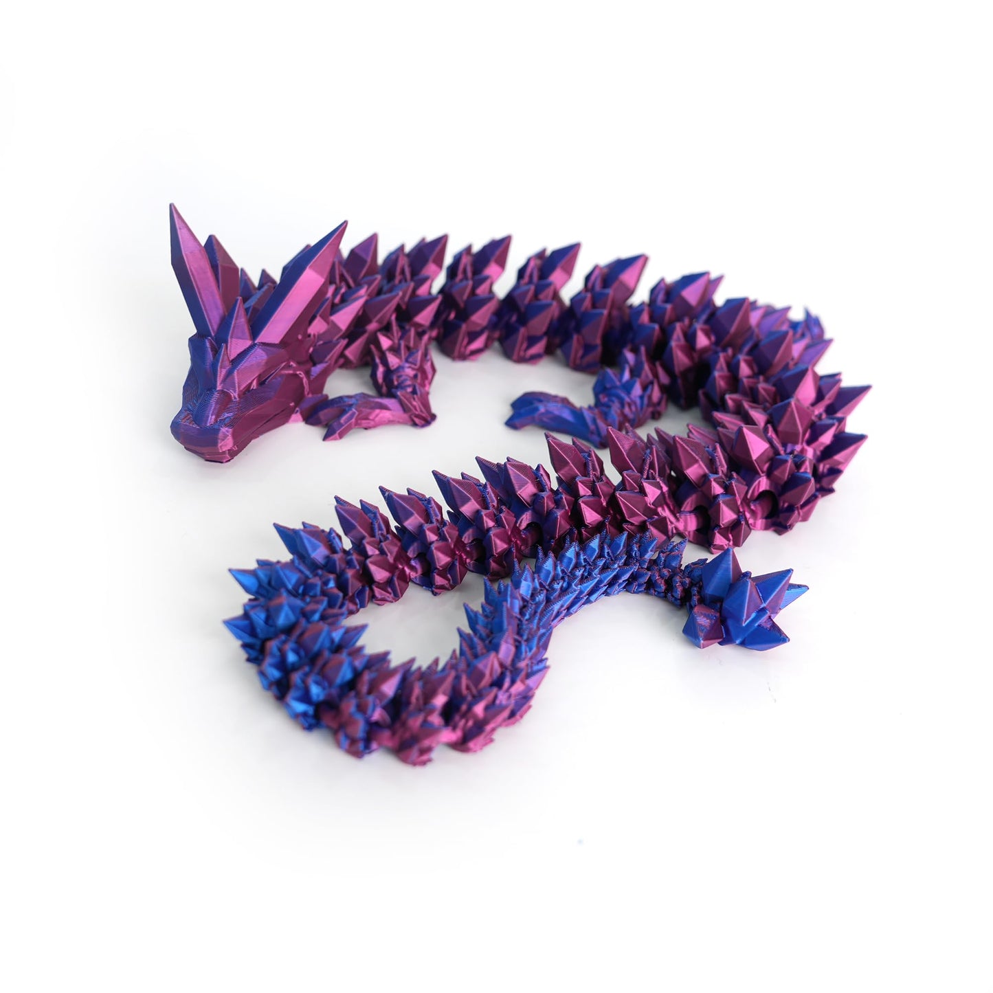 Flavery 3D Printed Dragon - 24 Inch Dragon Fidget Toy, Large Pearly Sheen Articulated Dragon, 3D Printed Gift For Birthday, Figu