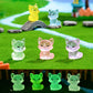 Homico 24 Pieces Mini Fox Animals Luminous Mini Resin Animals Tiny Fox For Dollhouse Micro Fairy Garden Landscape Aquarium Birth