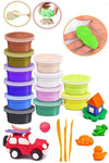 Firstly Air Dry Clay 12 Colours Modelling Clay For Kids, Modeling Clay And Dough 2 Colorful Moulds 2 Tools Soft And Stretchable 