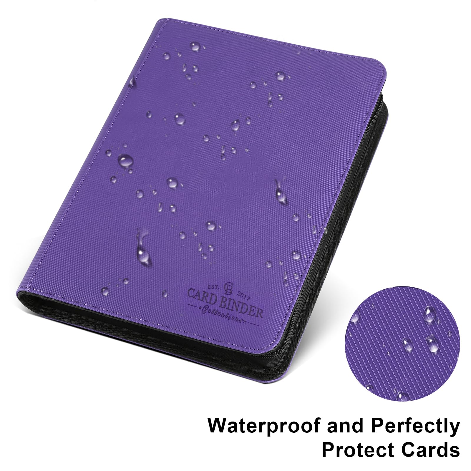 Foalgo Trading Card Binder 16 Pocket for Standard Cards, Purple, 9x6 inches – Toytooth