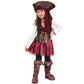 Fun World Baby Girls Toddler High Seas Buccaneer Costume, Maroon, Small Us