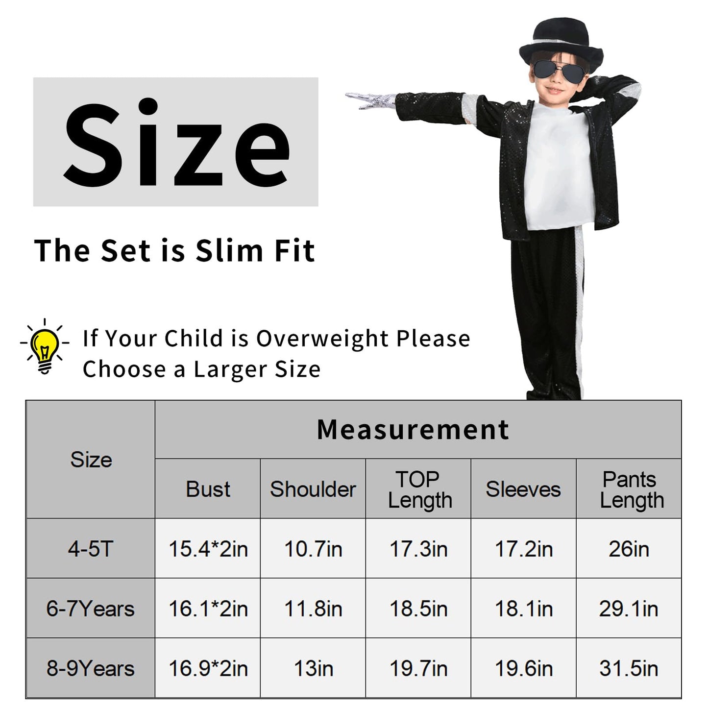 Actlati Kids Dance Star Costume Boys 80S 90S Pop Stage Halloween Cosplay Set For Hip Hop Disco Role Play Kits 4-9 Years