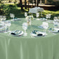 Yidako 3Pcs Sage Green Plastic Tablecloths Round Light Green Tablecloth Waterproof Disposable Round Sage Table Cover For Birthda