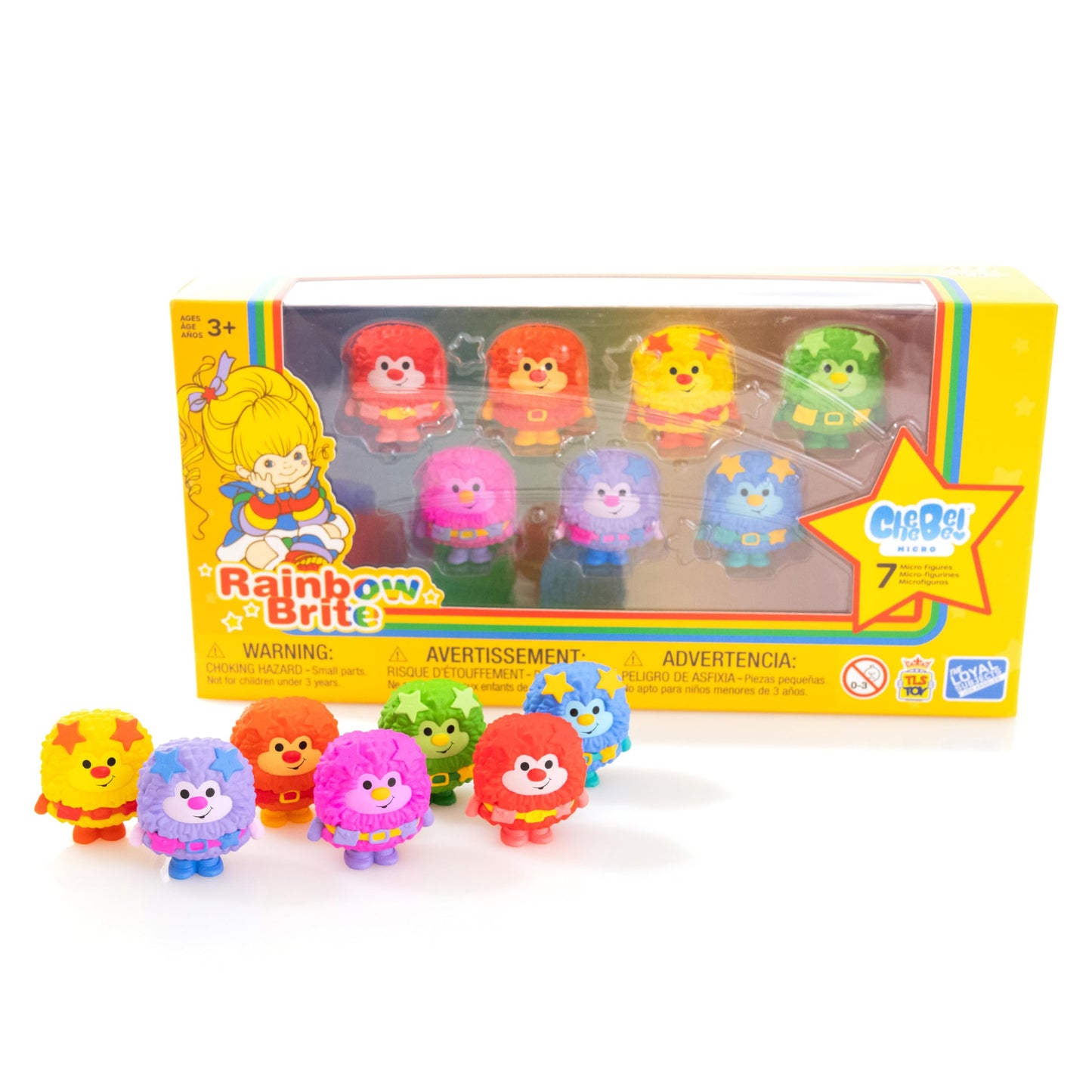 The Loyal Subjects Rainbow Brite Limited Edition 7-Pack Sprite Collector Set - 1.25" Cheebee Micro Figures, Multicolored, Model CHBMRBSDCC01