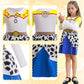 Zaisuifun Jessie Costume For Little Girls Cowgirls Dress Birthday Party Halloween Cosplay Outfit, 6-7 Years(Tag 140)