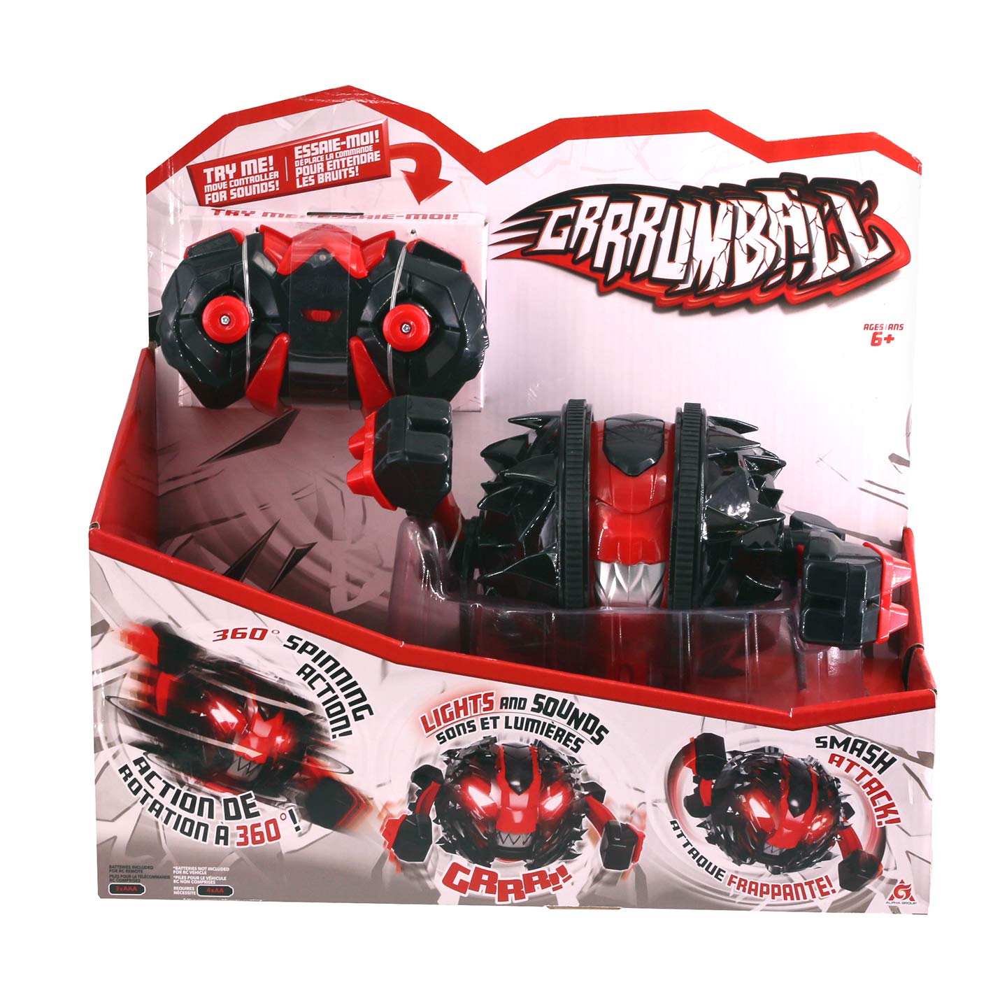 Grrrumball Remote Control Vehicle - Black & Red - 2020 Toy Of The Year Finalist