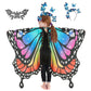 Rektak Butterfly Wings For Girls, Butterfly Costume For Halloween Party Kids Fairy Wing With Mask And Headband(Rainbow-2)