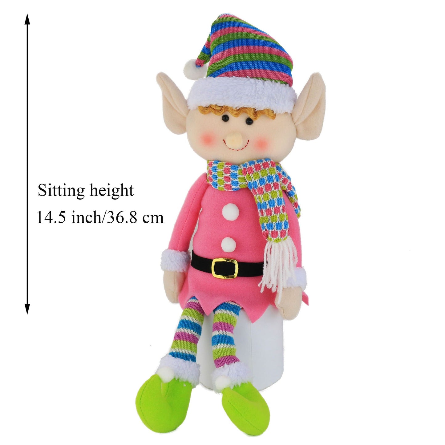 Wewill 20' Christmas Elf Dolls Bendy Plush Elves Soft Stuffed Toy Girl Fun Holiday Decorations For Kids