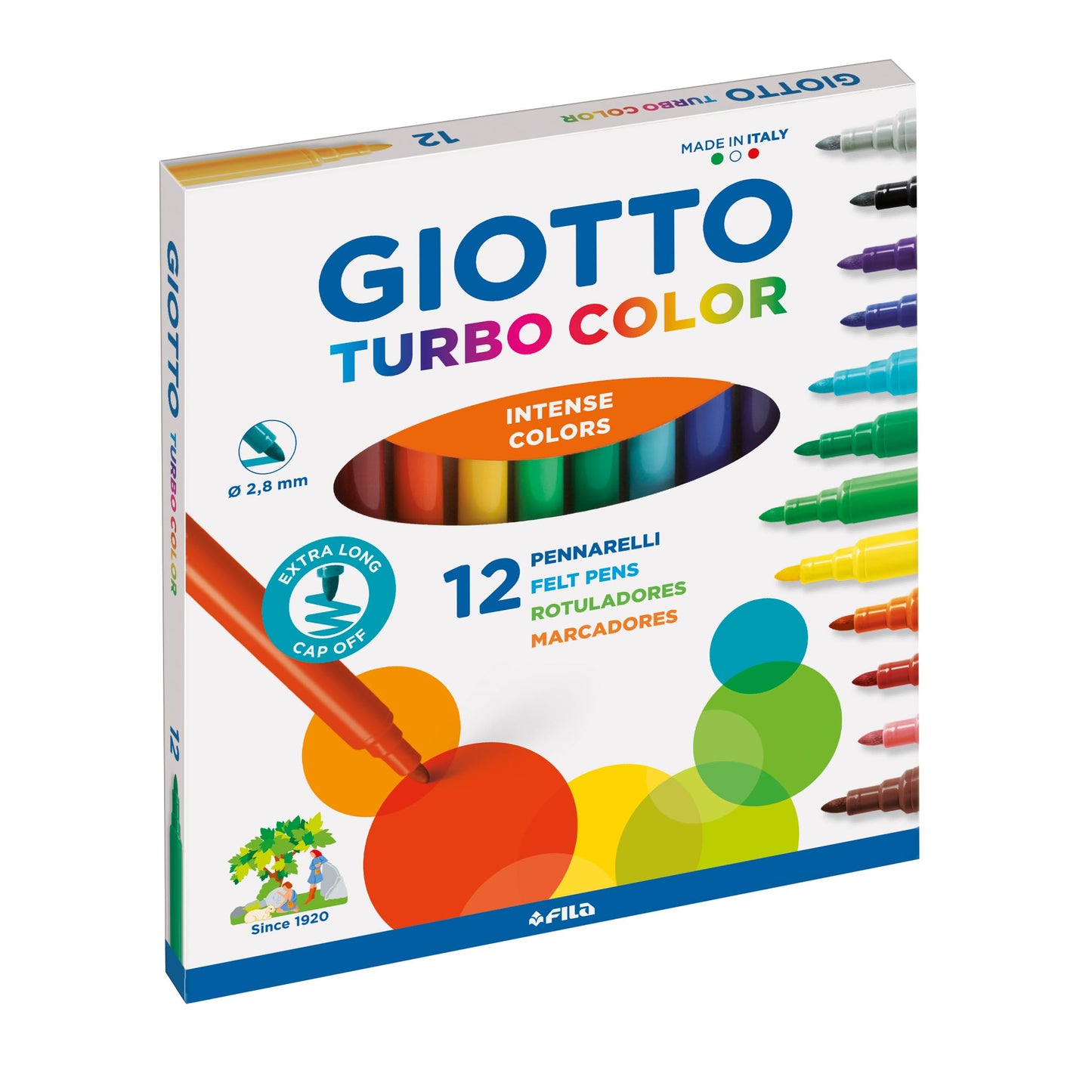 Estuche 12 Rotuladores Giotto Turbocolor