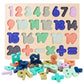 Wooden Alphabet Number Shape Learning Montessori Puzzle