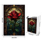 Great Jigsaw Puzzles for mature-themeds 300 Pieces Stained Glass Rose Challenging Puzzles for mature-themeds Toys Gift Family Decoration Kids Puzzle