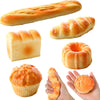 Foilswirl 5 Pcs Bread Stress Toy Soft Toast Bread Shape Toy Slow Rising Toy Anxiety Relief Food Toy for Kids mature-themed Tricky Funny Birthday Gifts Simulation Fake Food Stress Toy Balls(Style 2)