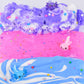 3 Pack Axolotl Slime Kit, Blue Butter, Purple Cloud, Pink Crunchy Slime with Axolotl Charms, Soft, Stretchy, Slime Party Favor f