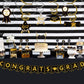 Graduation Hanging Swirl Banner Decorations, Black Gold Silver Star Banner Garland Party Supplies For Class Of 2025