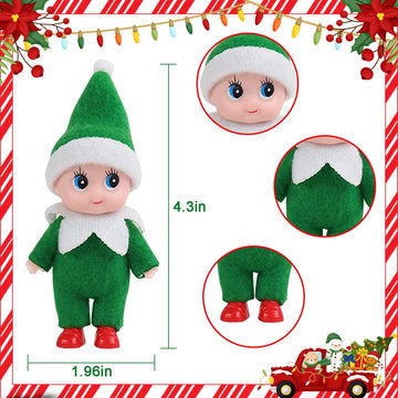 Voiiake Miniature Christmas Elf Dolls - Boy And Girl Elf Family For Kids - Christmas Decorations And Stocking Stuffers