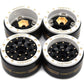 Hobbysoul Brass 1.0 Beadlock Wheels Adjustable Offset Rims Weight 44G/Rim For Rc Micro Crawler 1/18 Trx4M 1/24 Axial Scx24, (4-P