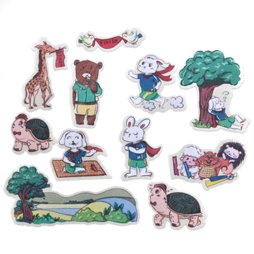 Chefan Felt Flannel Board Stories For Toddler,The Hare And The Tortoise,Preschool Felt Activities,Flannel Graphic
