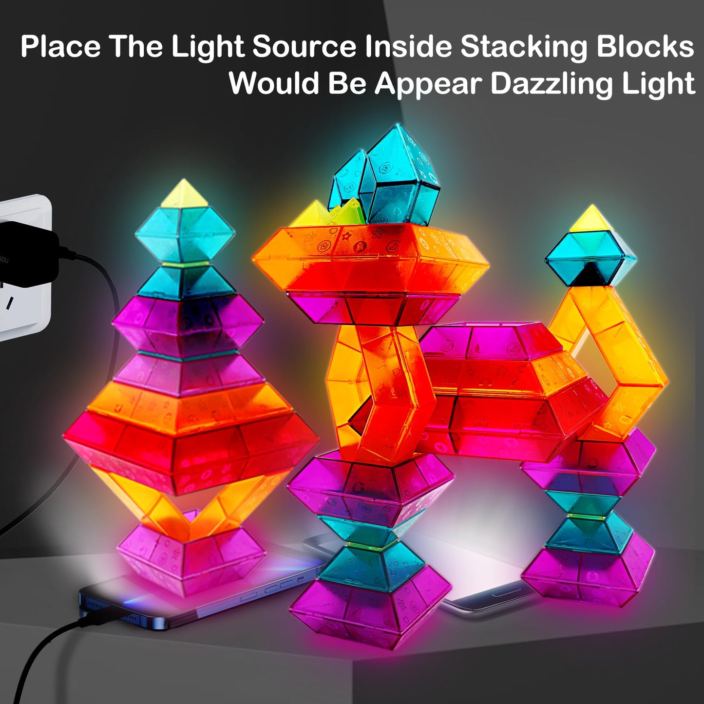 Building Block Sets For Toddlers 2 3 4 5 6 Year Old | 30 Pcs Pyramid Stacking Blocks Toys For Boys Girls | Stem Preschool Educat