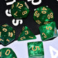 Galaxy Dice Set| Green DND Dice Set for Board Game