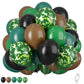 Green And Brown Balloons, 12Inch Camouflage Balloon Camo Balloons Brown Dark Green Black Balloons For Army Party Decorations Bir