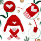4 Pack Doll Clothes Christmas Mini Snowman Hats Scarf, Santa Knit Hat Christmas Tree Scarf For Doll Elf Santa Mini Snowman (Cute