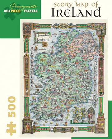 Pomegranate 500-Piece Jigsaw Puzzle - Story Map of Ireland, Plastic Material, Model AA852