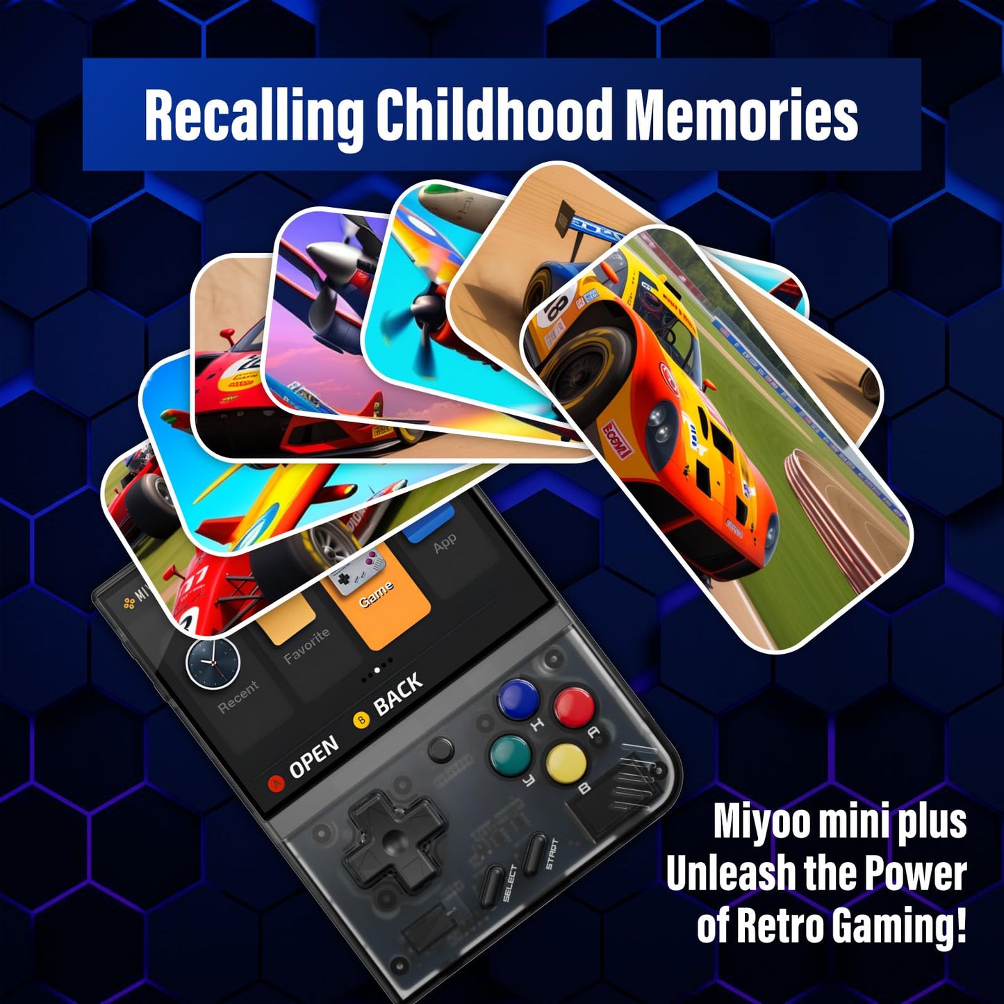 Miyoo Mini Plus, Retro Gaming Console With 64G Memory Card, 3.5-Inch Ips Screen, 3000Mah Long Endurance Battery,With Storage Cas