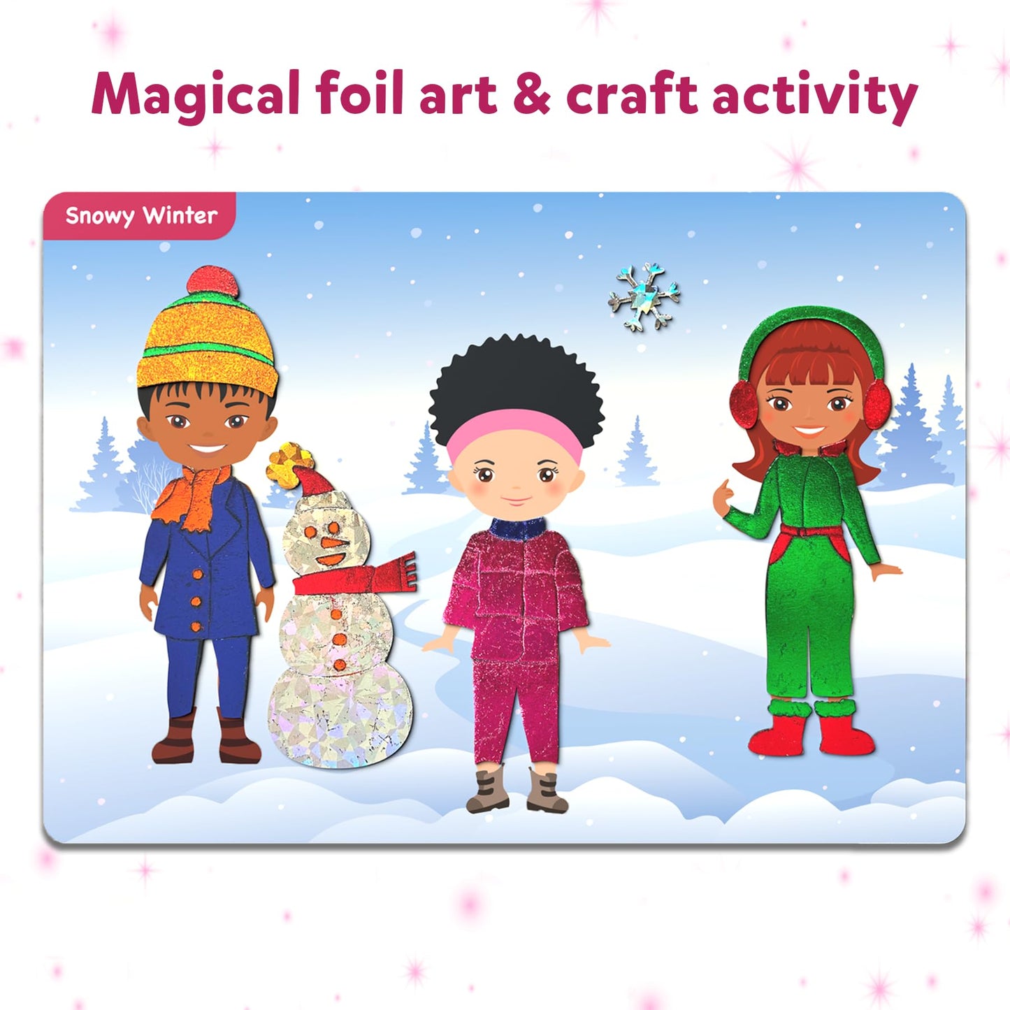 Skillmatics Foil Fun Dress Up Art Kit - Multicolor, Medium, DIY Creative Activity for Kids Ages 4-9, Model SKILL466FFDU