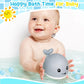 Tfs Topfans Baby Whale Bath Toy Infant: Light Up Fountain 6-12 Months Old Bathtub 18-24 Pool 3 4 5 7 8 9 10 15 Sprinkler Tub Wat