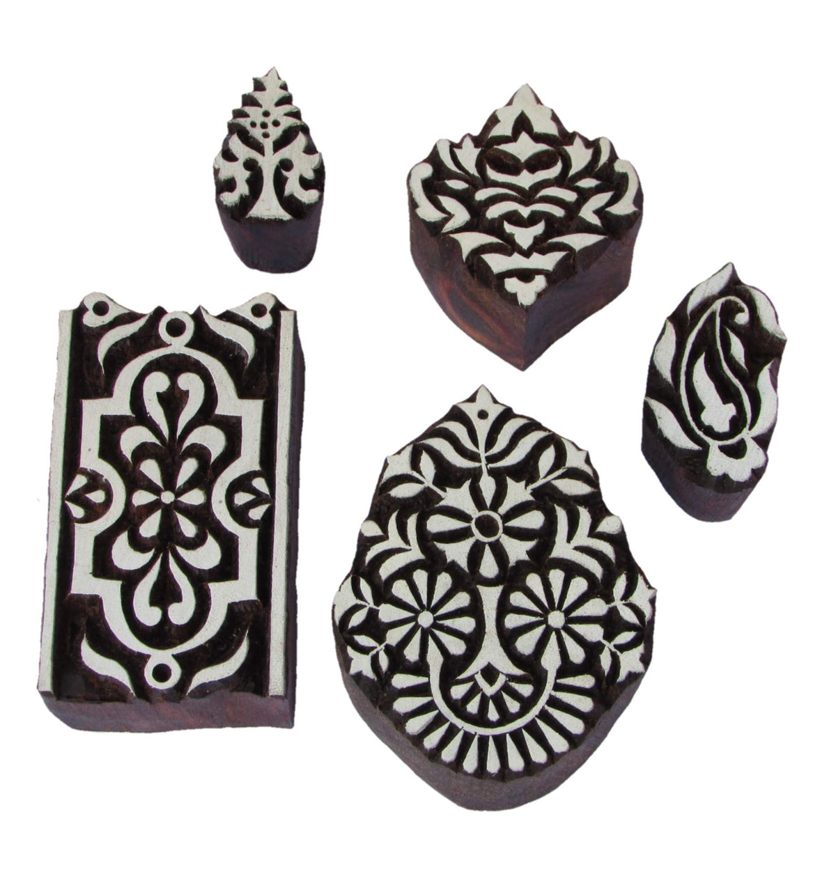 ANHANDICRAFTS Printing Wooden Stamps Blocks for Stamp Use on Fabrics, Paper etc 