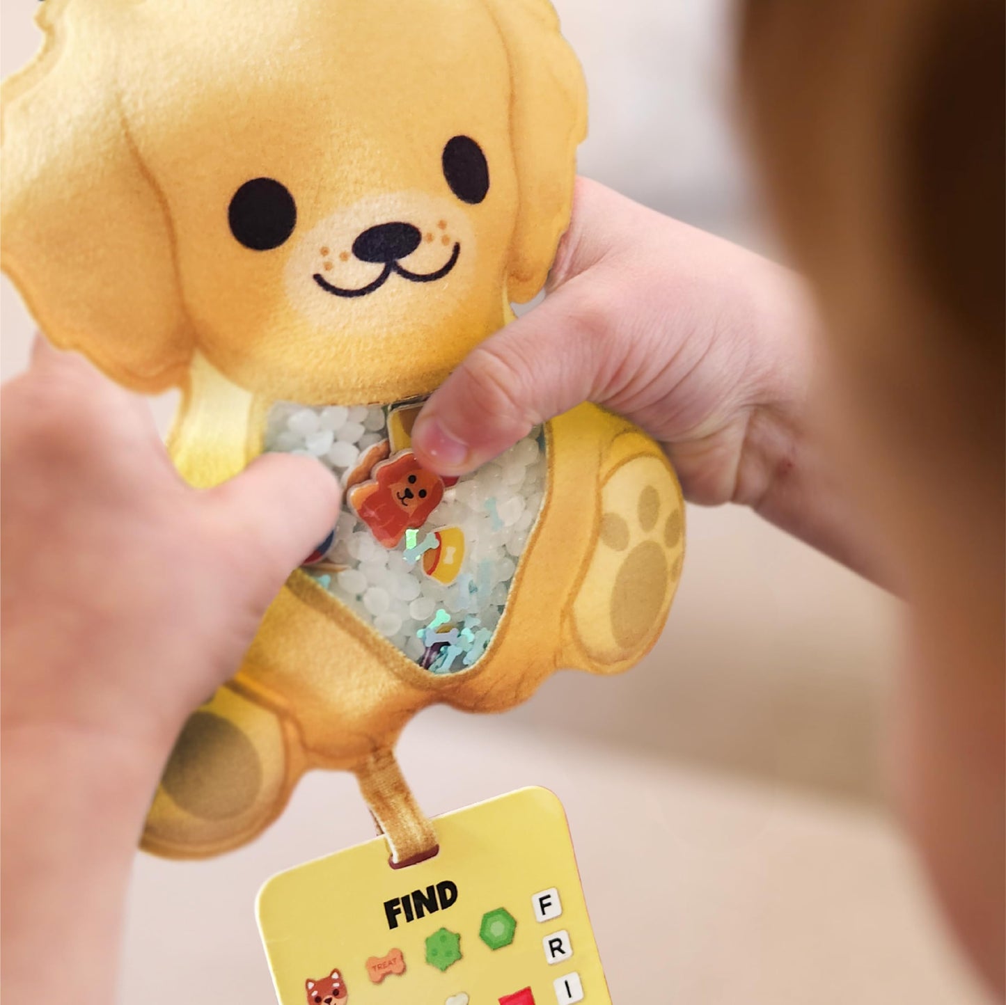 Bizyboo - The Original Seek & Find Plush - Hidden Object Search Problem Solving Educational Matching Game For Kids 2 And Up (Smores)