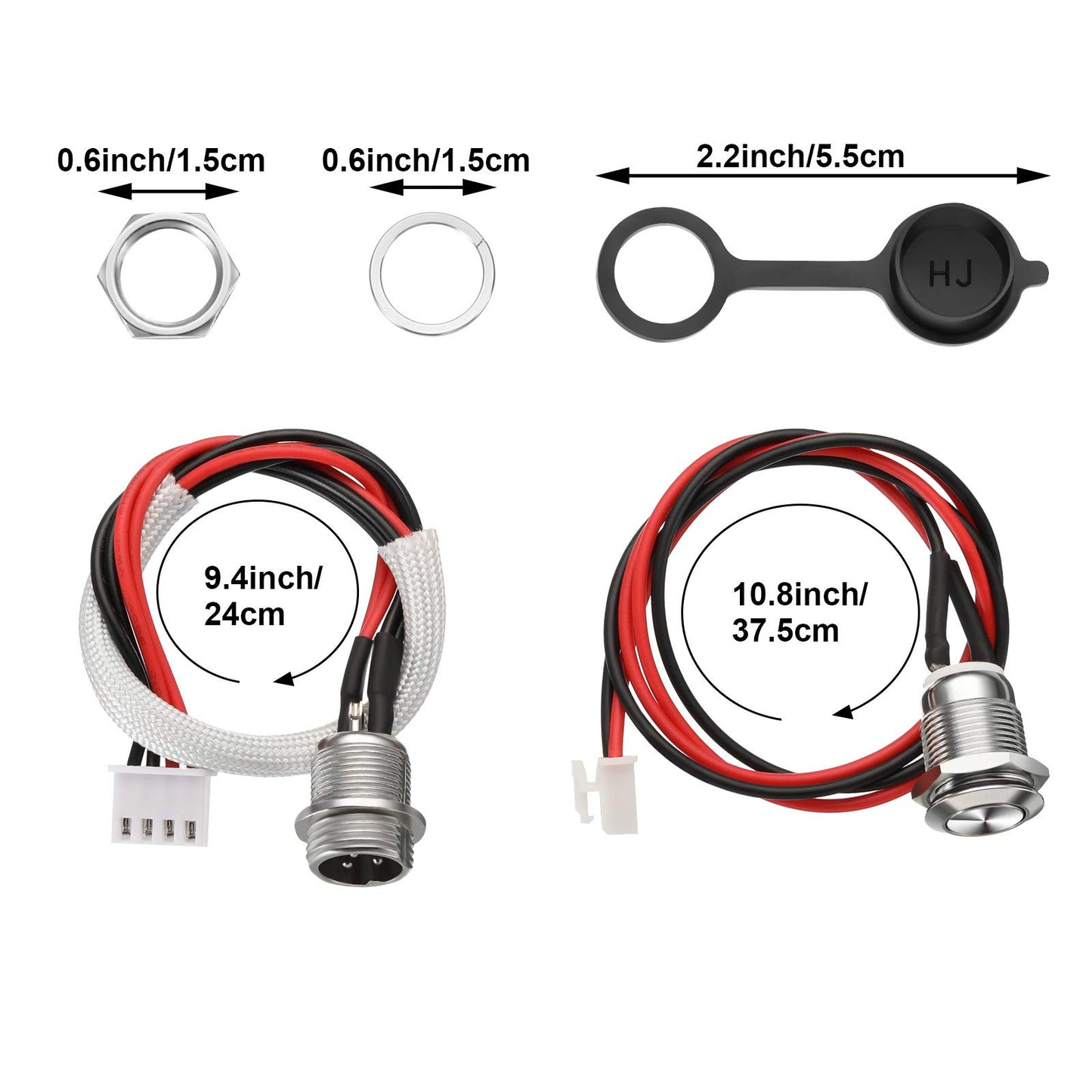 HESTYA Charging Port Replacement for Hoverboard - 3 Prong Smart Self-Balancing Compatible with Swegway Swagtron Swagboard CHO (2 Packs)