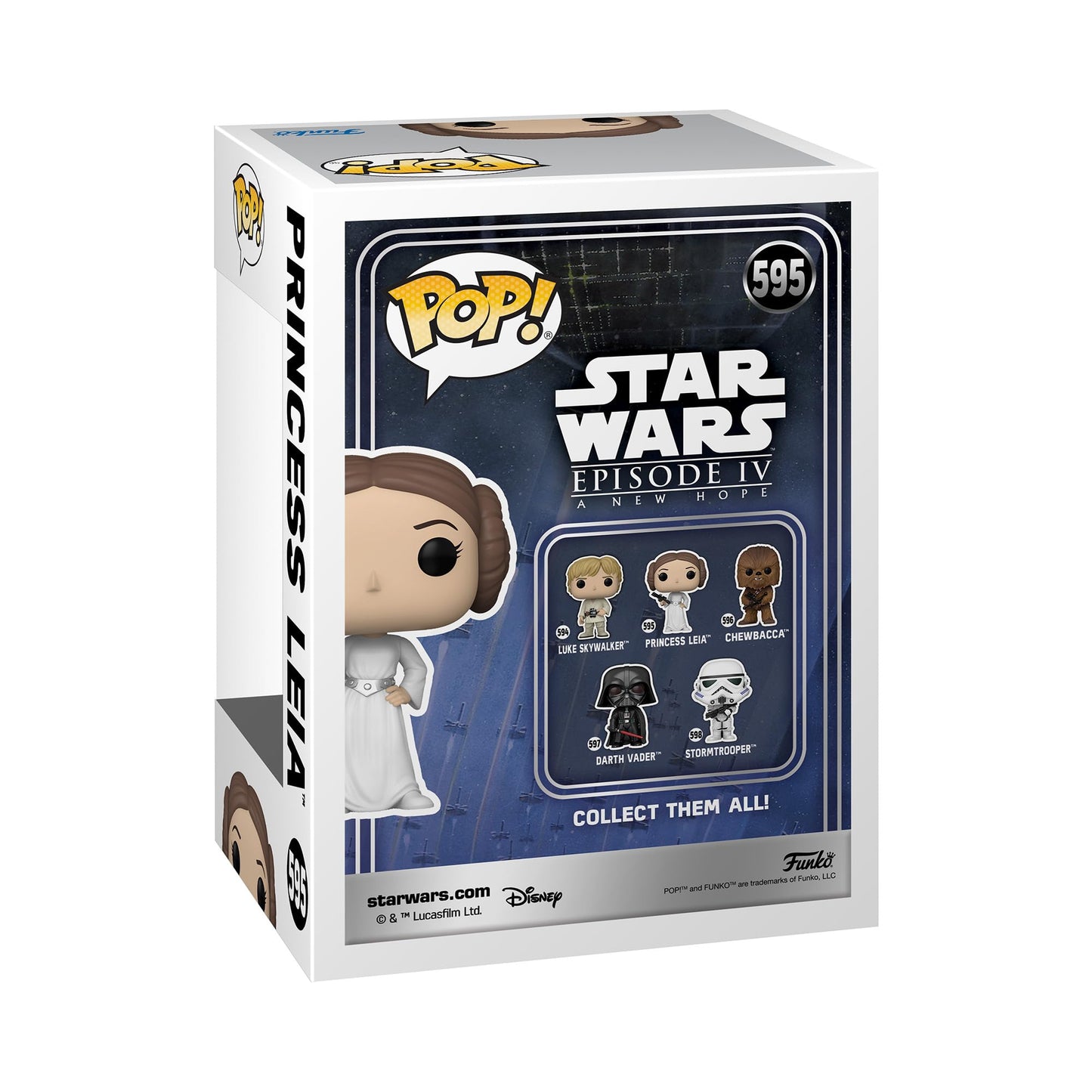 Funko Pop! Star Wars Princess Leia Vinyl Figure - 4.25 Inch Multicolor Model 67535