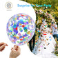 Bezente Rainbow Multicolor Confetti Latex Balloons - 60 Pack 12 Inch Helium Colorful Confetti Balloons For Birthday Baby Shower