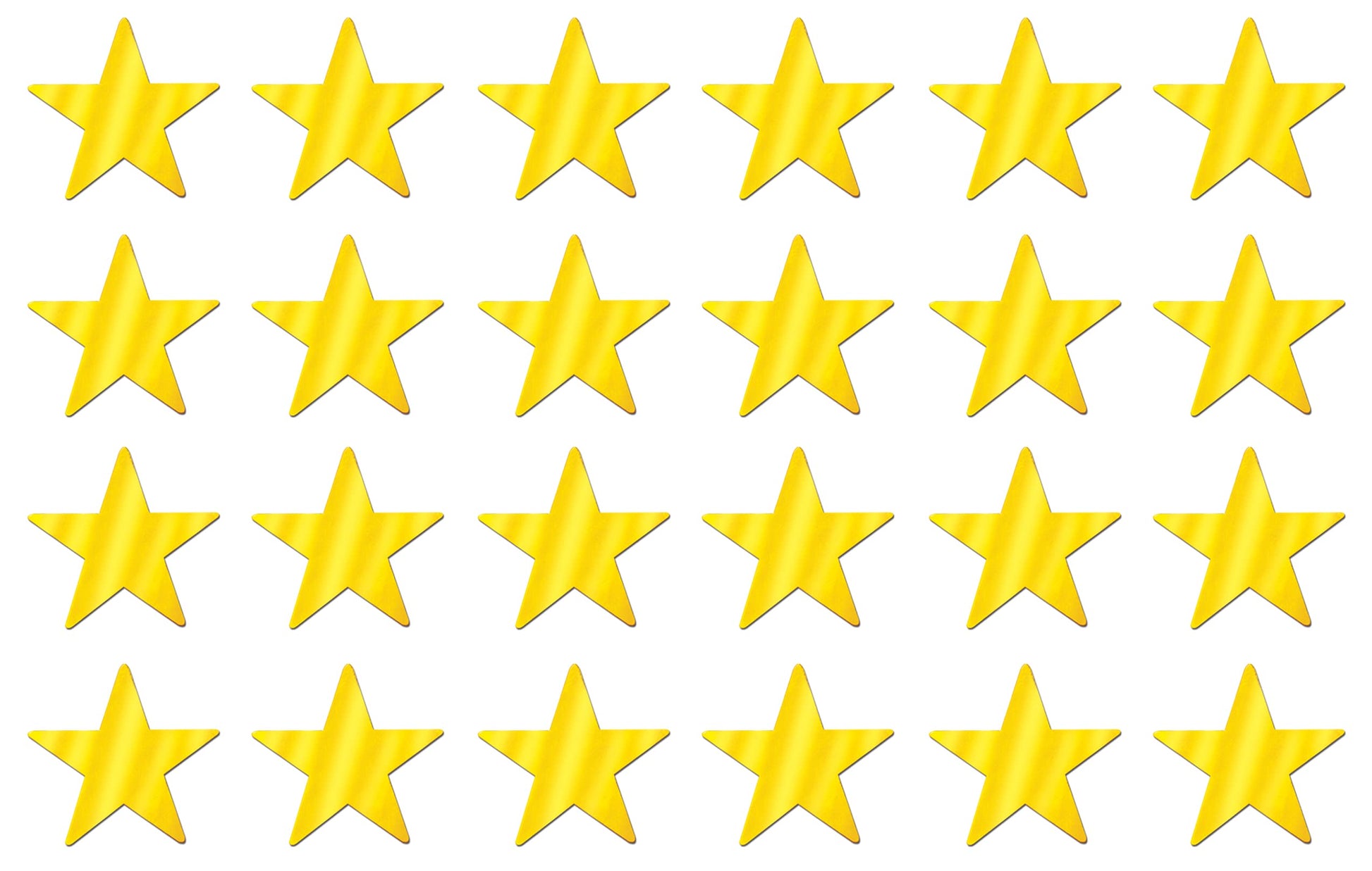 Beistle 24 Piece Gold Metallic Star Cut Outs For Weddings Birthday Parties Classroom Decorations, 12