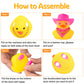 wonuu Cute Ducky in Shoes, Car Dashboard Decorations Pink Cowboy Hat Rubber Ducks, Duck for Car Ornament Accessories with Hat, G